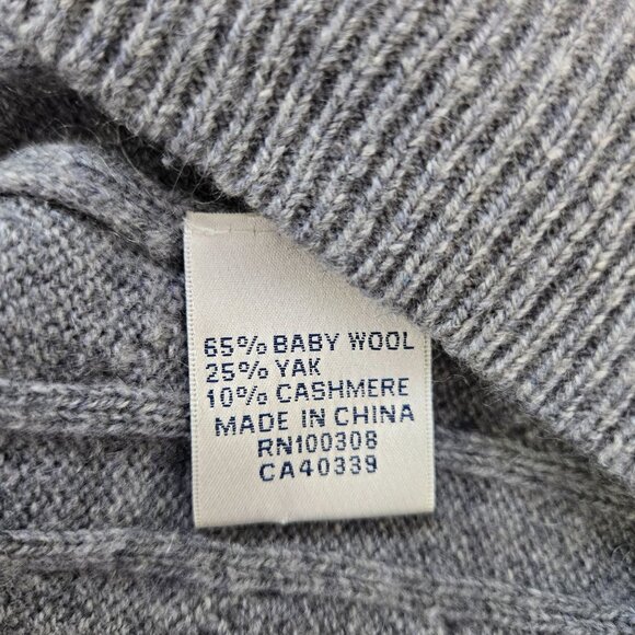 Peter Millar Wool & Cashmere Blend Cable Knit Quarter Zip Sweater Size 2X Tall - Picture 8 of 8